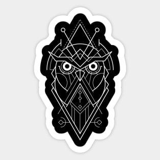 Owl Sacred Geometry Sticker